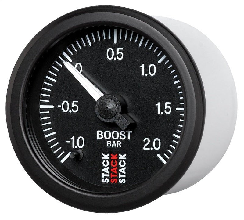 AutoMeter - Autometer Stack 52mm -1 to +2 Bar (Incl T-Fitting) Pro Stepper Motor Boost Pressure Gauge - Black - Demon Performance