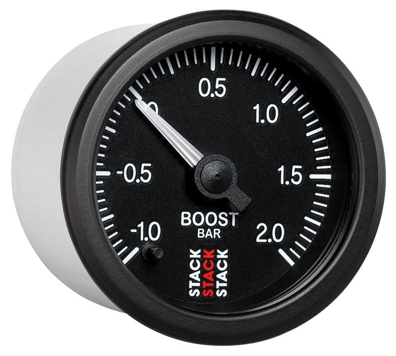 AutoMeter - Autometer Stack 52mm -1 to +2 Bar (Incl T-Fitting) Pro Stepper Motor Boost Pressure Gauge - Black - Demon Performance