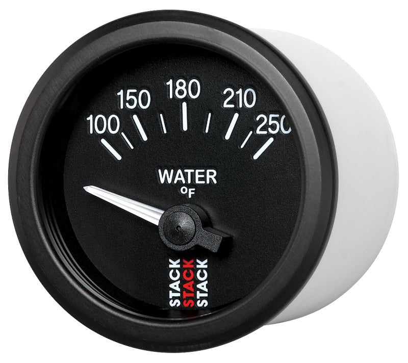 AutoMeter - Autometer Stack 52mm 100-250 Deg F 1/8in NPTF Electric Water Temp Gauge - Black - Demon Performance