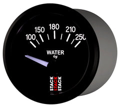 AutoMeter - Autometer Stack 52mm 100-250 Deg F 1/8in NPTF Electric Water Temp Gauge - Black - Demon Performance