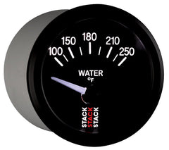 AutoMeter - Autometer Stack 52mm 100-250 Deg F 1/8in NPTF Electric Water Temp Gauge - Black - Demon Performance