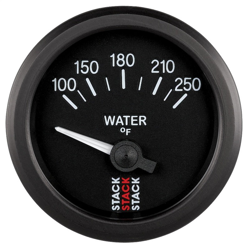 AutoMeter - Autometer Stack 52mm 100-250 Deg F 1/8in NPTF Electric Water Temp Gauge - Black - Demon Performance