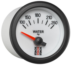 AutoMeter - Autometer Stack 52mm 100-250 Deg F 1/8in NPTF Electric Water Temp Gauge - White - Demon Performance