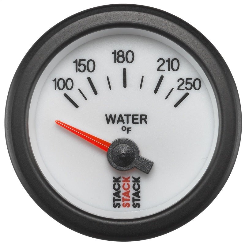 AutoMeter - Autometer Stack 52mm 100-250 Deg F 1/8in NPTF Electric Water Temp Gauge - White - Demon Performance