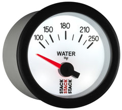 AutoMeter - Autometer Stack 52mm 100-250 Deg F 1/8in NPTF Electric Water Temp Gauge - White - Demon Performance