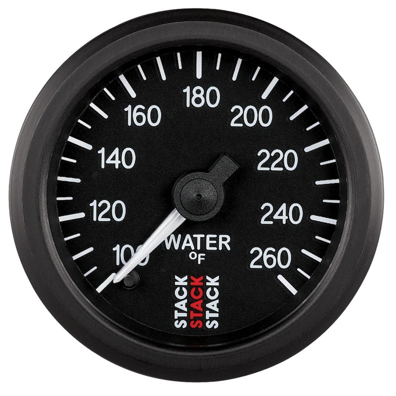 AutoMeter - Autometer Stack 52mm 100-260 Deg F 1/8in NPTF Male Pro Stepper Motor Water Temp Gauge - Black - Demon Performance