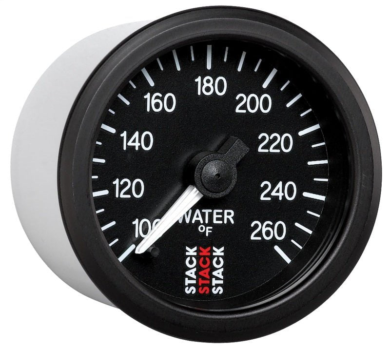 AutoMeter - Autometer Stack 52mm 100-260 Deg F 1/8in NPTF Male Pro Stepper Motor Water Temp Gauge - Black - Demon Performance