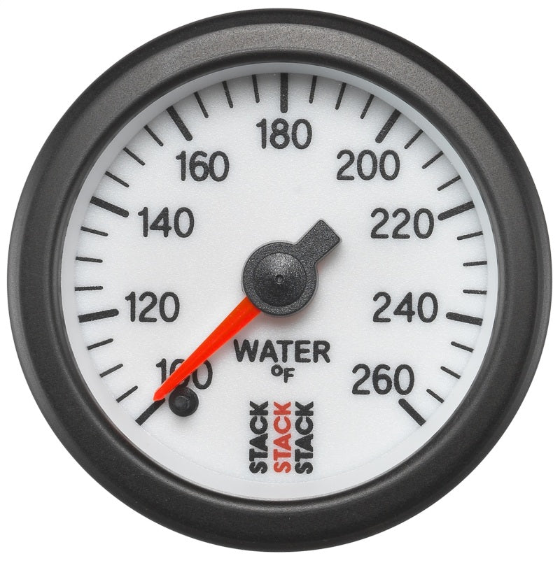 AutoMeter - Autometer Stack 52mm 100-260 Deg F 1/8in NPTF Male Pro Stepper Motor Water Temp Gauge - White - Demon Performance