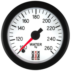 AutoMeter - Autometer Stack 52mm 100-260 Deg F 1/8in NPTF Male Pro Stepper Motor Water Temp Gauge - White - Demon Performance