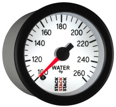 AutoMeter - Autometer Stack 52mm 100-260 Deg F 1/8in NPTF Male Pro Stepper Motor Water Temp Gauge - White - Demon Performance