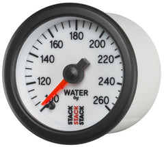 AutoMeter - Autometer Stack 52mm 100-260 Deg F 1/8in NPTF Male Pro Stepper Motor Water Temp Gauge - White - Demon Performance