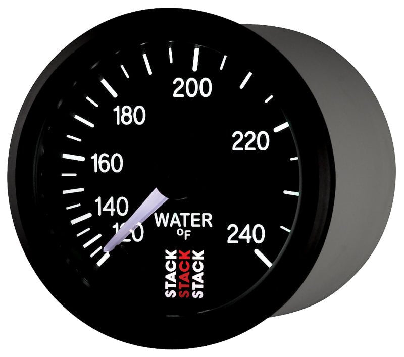 AutoMeter - Autometer Stack 52mm 120-240 Deg F 1/2in Npt (M) Mechanical Water Temp Gauge - Black - Demon Performance