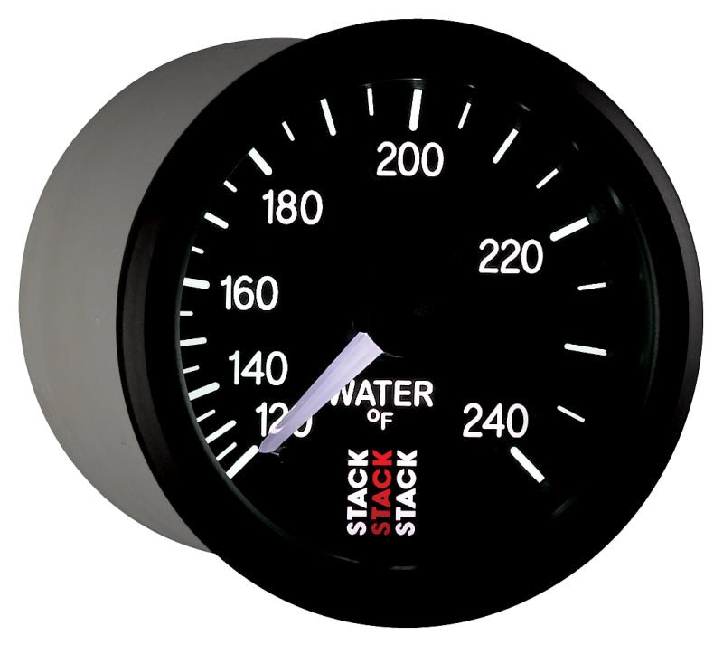 AutoMeter - Autometer Stack 52mm 120-240 Deg F 1/2in Npt (M) Mechanical Water Temp Gauge - Black - Demon Performance