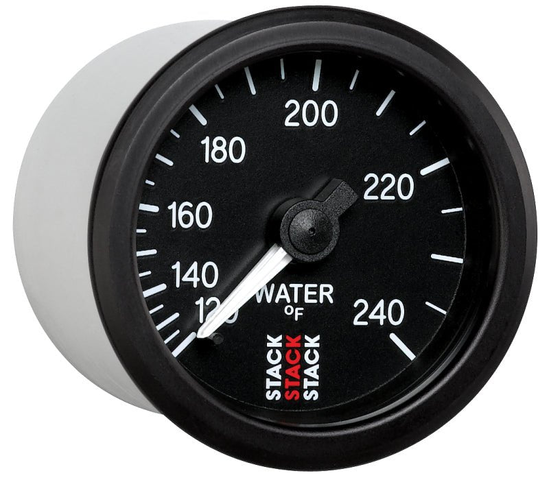 AutoMeter - Autometer Stack 52mm 120-240 Deg F 1/2in Npt (M) Mechanical Water Temp Gauge - Black - Demon Performance