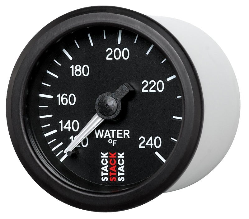 AutoMeter - Autometer Stack 52mm 120-240 Deg F 1/2in Npt (M) Mechanical Water Temp Gauge - Black - Demon Performance