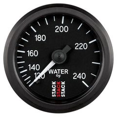 AutoMeter - Autometer Stack 52mm 120-240 Deg F 1/2in Npt (M) Mechanical Water Temp Gauge - Black - Demon Performance