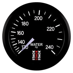 AutoMeter - Autometer Stack 52mm 120-240 Deg F 1/2in Npt (M) Mechanical Water Temp Gauge - Black - Demon Performance