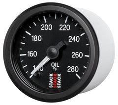 AutoMeter - Autometer Stack 52mm 140-280 Deg F 1/8in NPTF Male Pro Stepper Motor Oil Temp Gauge - Black - Demon Performance