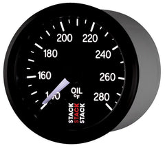 AutoMeter - Autometer Stack 52mm 140-280 Deg F 1/8in NPTF Male Pro Stepper Motor Oil Temp Gauge - Black - Demon Performance