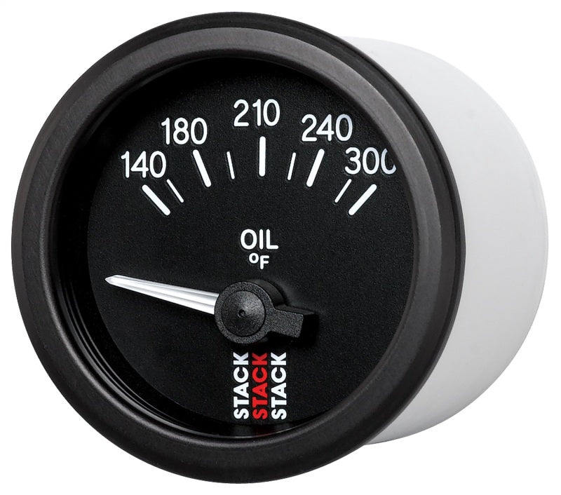 AutoMeter - Autometer Stack 52mm 140-300 Deg F 1/8in NPTF Electric Oil Temp Gauge - Black - Demon Performance