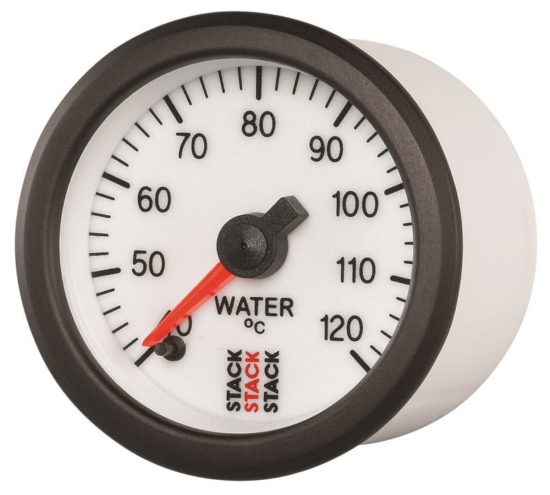 AutoMeter - Autometer Stack 52mm 40-120 Deg C 1/8in NPTF Male Pro Stepper Motor Water Temp Gauge - White - Demon Performance