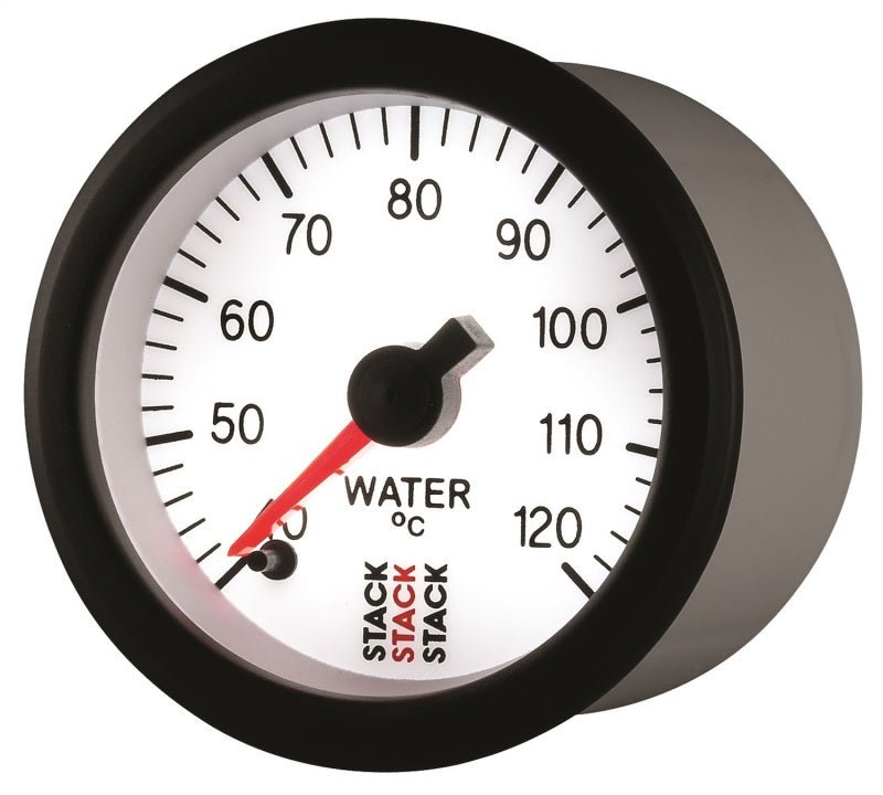 AutoMeter - Autometer Stack 52mm 40-120 Deg C 1/8in NPTF Male Pro Stepper Motor Water Temp Gauge - White - Demon Performance