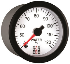 AutoMeter - Autometer Stack 52mm 40-120 Deg C 1/8in NPTF Male Pro Stepper Motor Water Temp Gauge - White - Demon Performance