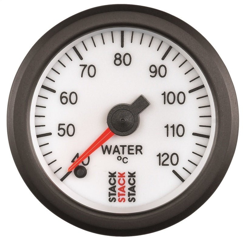 AutoMeter - Autometer Stack 52mm 40-120 Deg C 1/8in NPTF Male Pro Stepper Motor Water Temp Gauge - White - Demon Performance