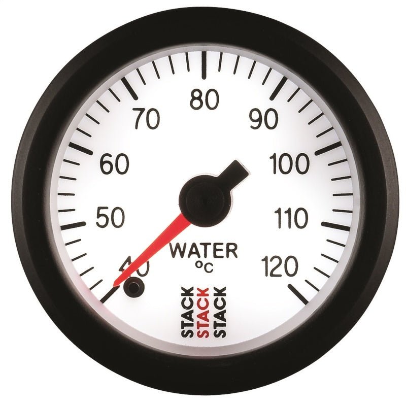 AutoMeter - Autometer Stack 52mm 40-120 Deg C 1/8in NPTF Male Pro Stepper Motor Water Temp Gauge - White - Demon Performance