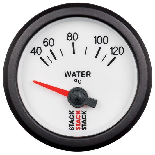 AutoMeter - Autometer Stack 52mm 40-120 Deg C M10 Male Electric Water Temp Gauge - White - Demon Performance