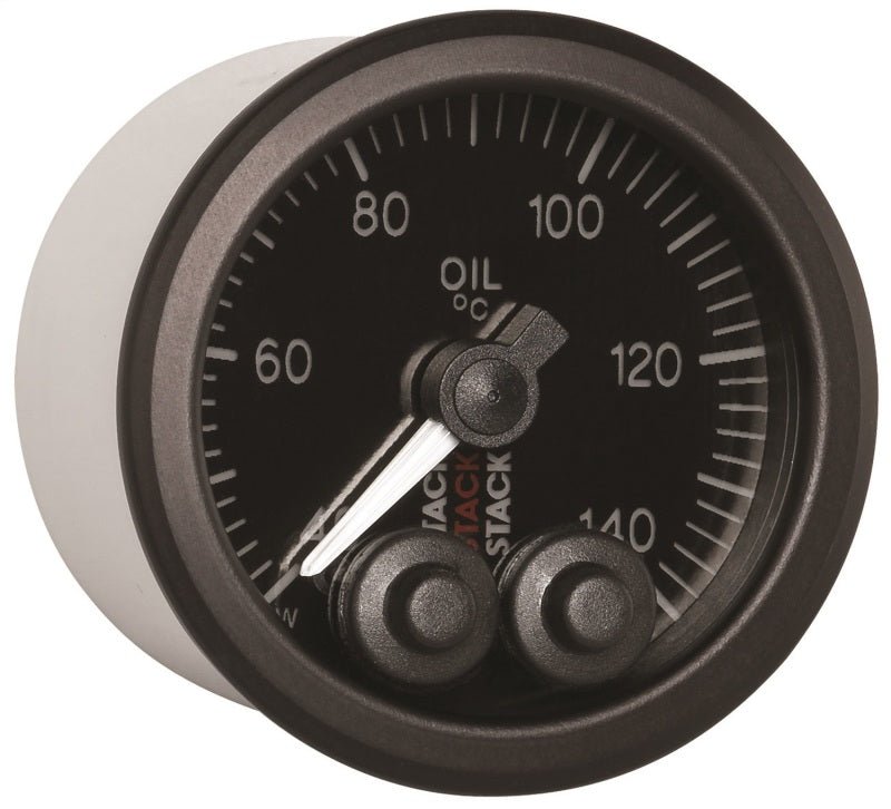 AutoMeter - Autometer Stack 52mm 40-140 Deg C 1/8in NPTF Male Pro-Control Oil Temp Gauge - Black - Demon Performance