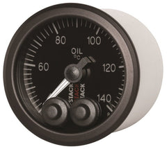 AutoMeter - Autometer Stack 52mm 40-140 Deg C 1/8in NPTF Male Pro-Control Oil Temp Gauge - Black - Demon Performance