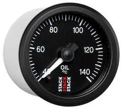 AutoMeter - Autometer Stack 52mm 40-140 Deg C 1/8in NPTF Male Pro Stepper Motor Oil Temp Gauge - Black - Demon Performance