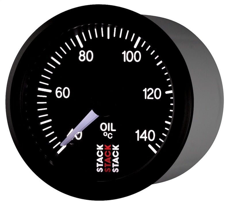 AutoMeter - Autometer Stack 52mm 40-140 Deg C 1/8in NPTF Male Pro Stepper Motor Oil Temp Gauge - Black - Demon Performance