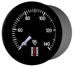 AutoMeter - Autometer Stack 52mm 40-140 Deg C 1/8in NPTF Male Pro Stepper Motor Oil Temp Gauge - Black - Demon Performance