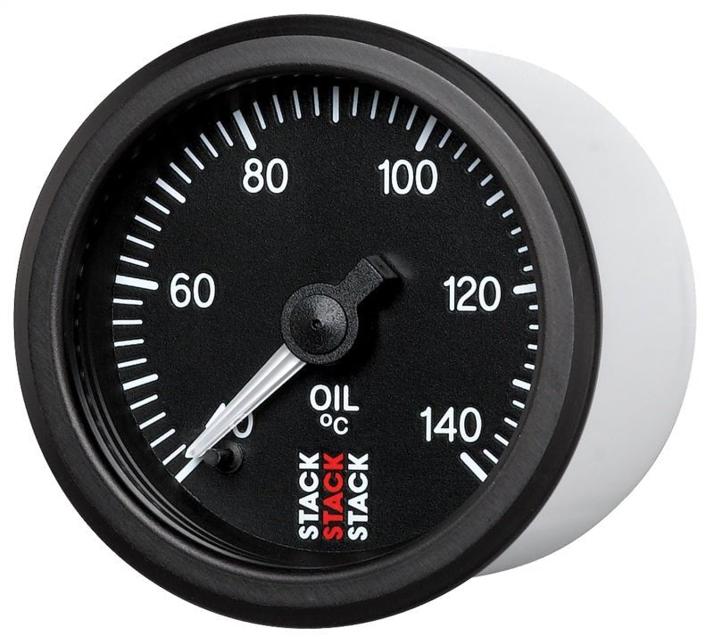 AutoMeter - Autometer Stack 52mm 40-140 Deg C 1/8in NPTF Male Pro Stepper Motor Oil Temp Gauge - Black - Demon Performance