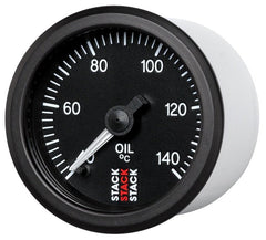 AutoMeter - Autometer Stack 52mm 40-140 Deg C 1/8in NPTF Male Pro Stepper Motor Oil Temp Gauge - Black - Demon Performance