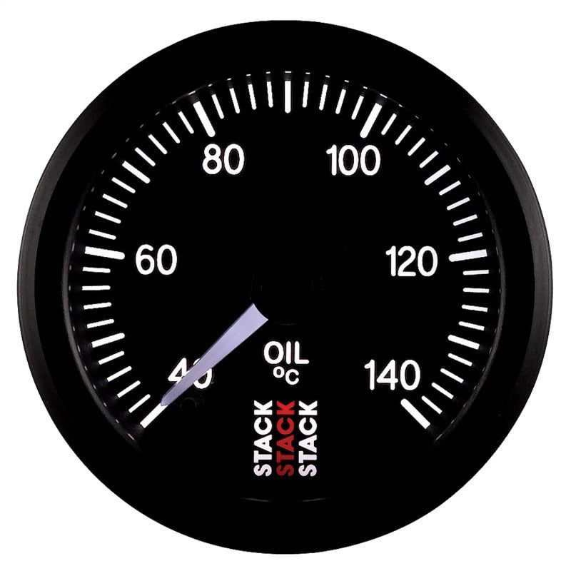 AutoMeter - Autometer Stack 52mm 40-140 Deg C 1/8in NPTF Male Pro Stepper Motor Oil Temp Gauge - Black - Demon Performance