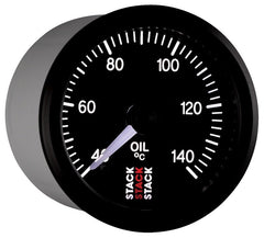 AutoMeter - Autometer Stack 52mm 40-140 Deg C 1/8in NPTF Male Pro Stepper Motor Oil Temp Gauge - Black - Demon Performance