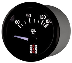 AutoMeter - Autometer Stack 52mm 60-150 Deg C M10 Male Electric Oil Temp Gauge - Black - Demon Performance