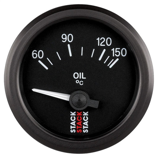 AutoMeter - Autometer Stack 52mm 60-150 Deg C M10 Male Electric Oil Temp Gauge - Black - Demon Performance