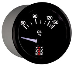 AutoMeter - Autometer Stack 52mm 60-150 Deg C M10 Male Electric Oil Temp Gauge - Black - Demon Performance