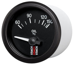 AutoMeter - Autometer Stack 52mm 60-150 Deg C M10 Male Electric Oil Temp Gauge - Black - Demon Performance