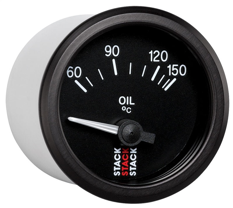 AutoMeter - Autometer Stack 52mm 60-150 Deg C M10 Male Electric Oil Temp Gauge - Black - Demon Performance