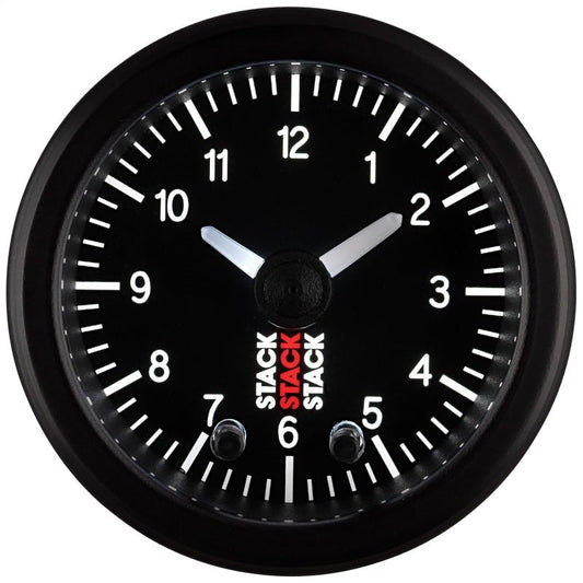 AutoMeter - Autometer Stack Analog Clock Gauge - Black - Demon Performance