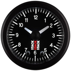 AutoMeter - Autometer Stack Analog Clock Gauge - Black - Demon Performance