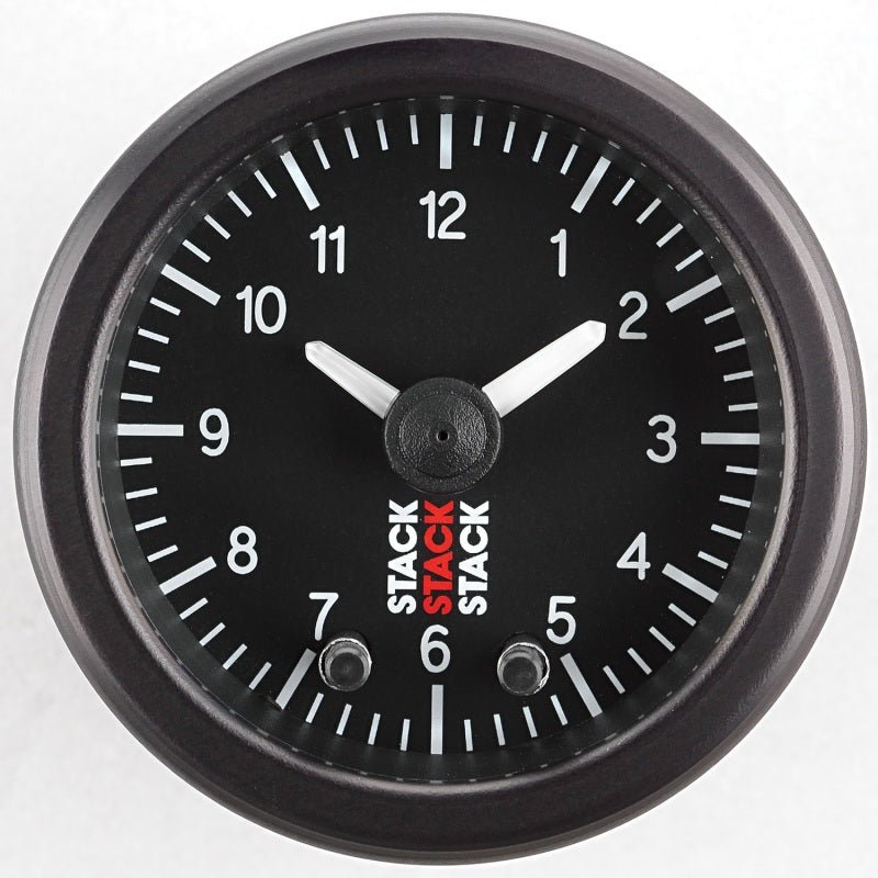 AutoMeter - Autometer Stack Analog Clock Gauge - Black - Demon Performance