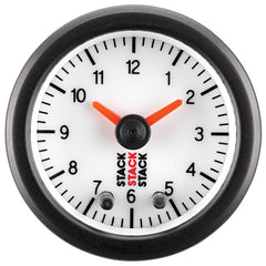 AutoMeter - Autometer Stack Analog Clock Gauge - White - Demon Performance