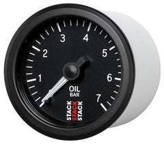 AutoMeter - Autometer Stack Instruments 52mm 0-7 BAR M10 (M) Mechanical Oil Pressure Gauge - Black - Demon Performance