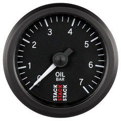 AutoMeter - Autometer Stack Instruments 52mm 0-7 BAR M10 (M) Mechanical Oil Pressure Gauge - Black - Demon Performance